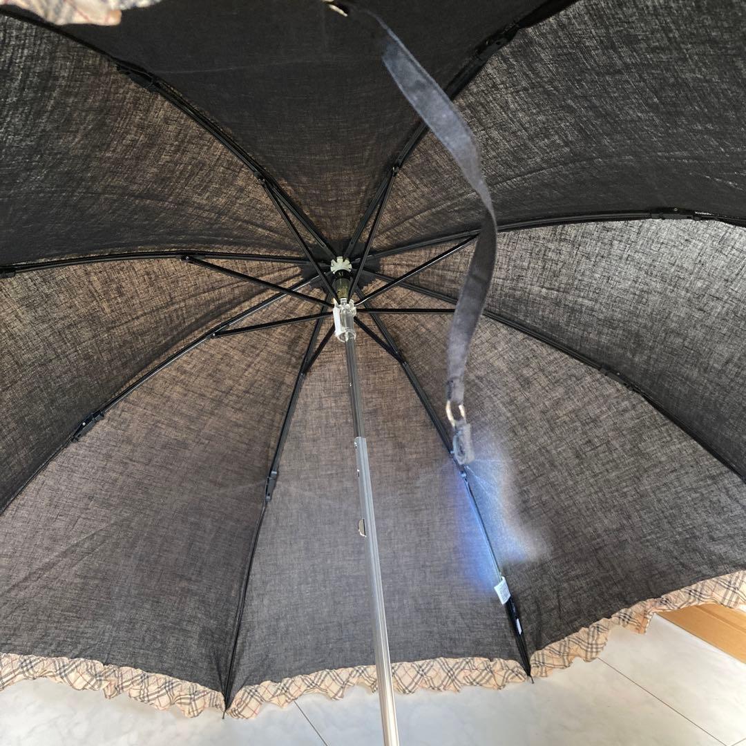 バーバリー BURBERRY フリル 折り畳み傘 日傘 ブラック　綺麗