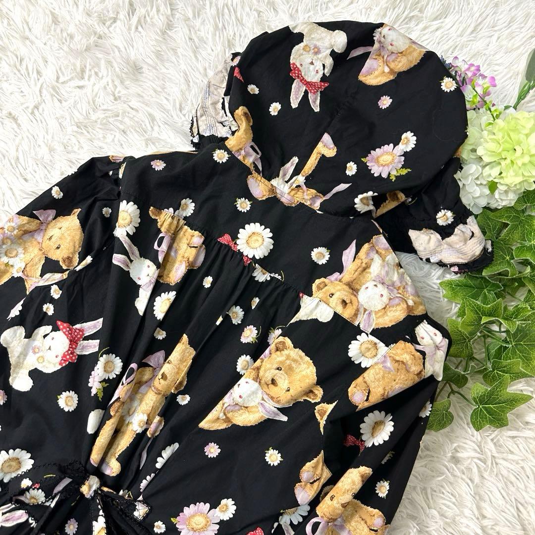 ピンクハウス ひな菊ロンド カタログ掲載 チュニックワンピース うさぎ＆くま