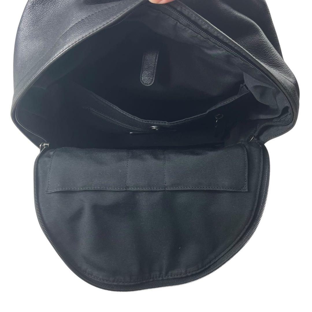 COACH コーチ レザー リュック ブラック 大容量 ロゴ A4 PC 収納