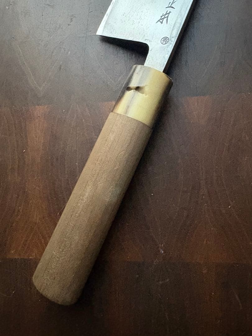 築地　正本　霞　出刃　210mm 7寸　包丁　和包丁　本職　白鋼