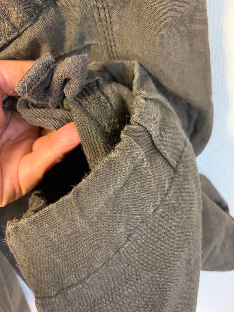 ワイズフォーメン（ヨウジヤマモト）パラフィンコートリネンラミーカーゴパンツ