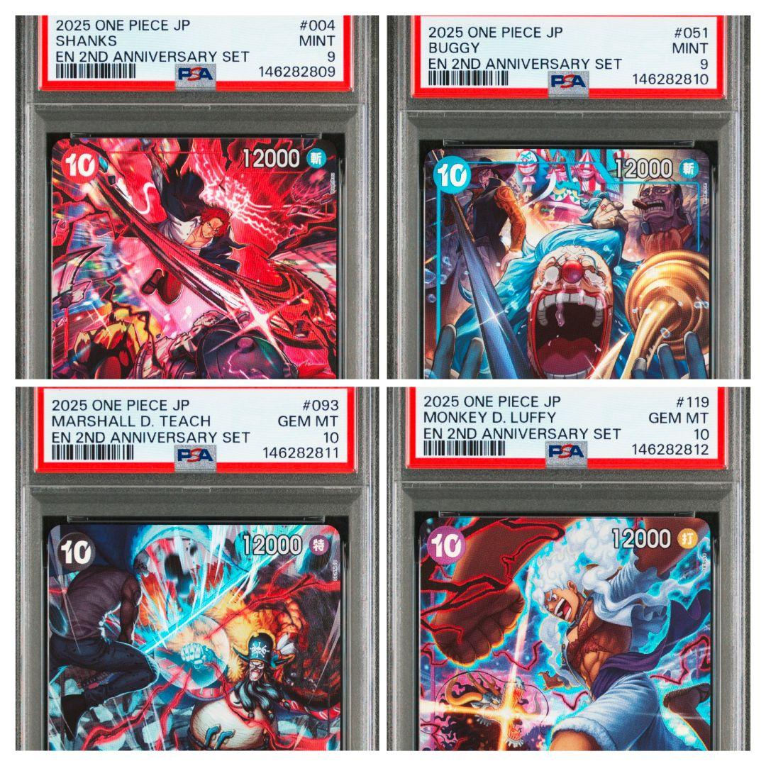 【8連番】ワンピース English 2nd Anniversary PSA