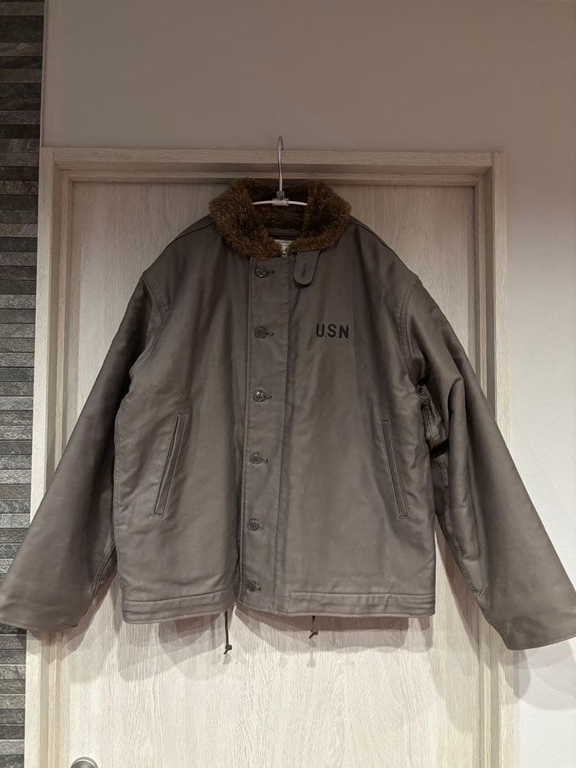 HOUSTON N-1 デッキジャケット U.S.N ミリタリー グレー