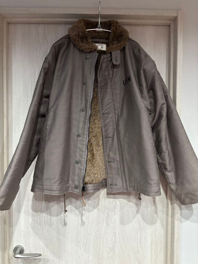 HOUSTON N-1 デッキジャケット U.S.N ミリタリー グレー