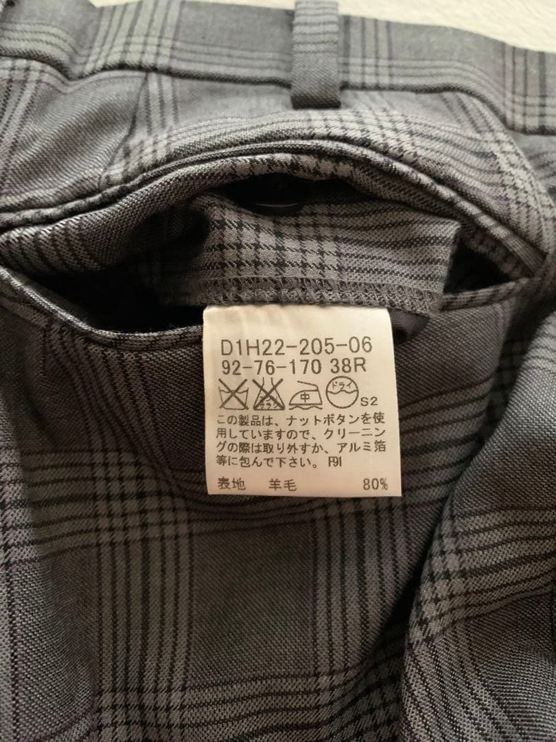 [シン］美品 BURBERRY LABEL スーツ グレー チェック L