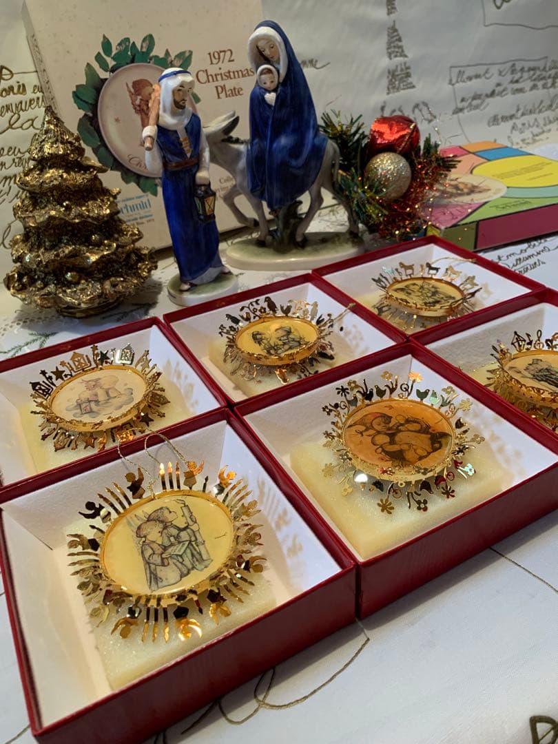 ゲーベル人形　ビンテージ24金仕上クリスマスオーナメントコレクション6個セット！