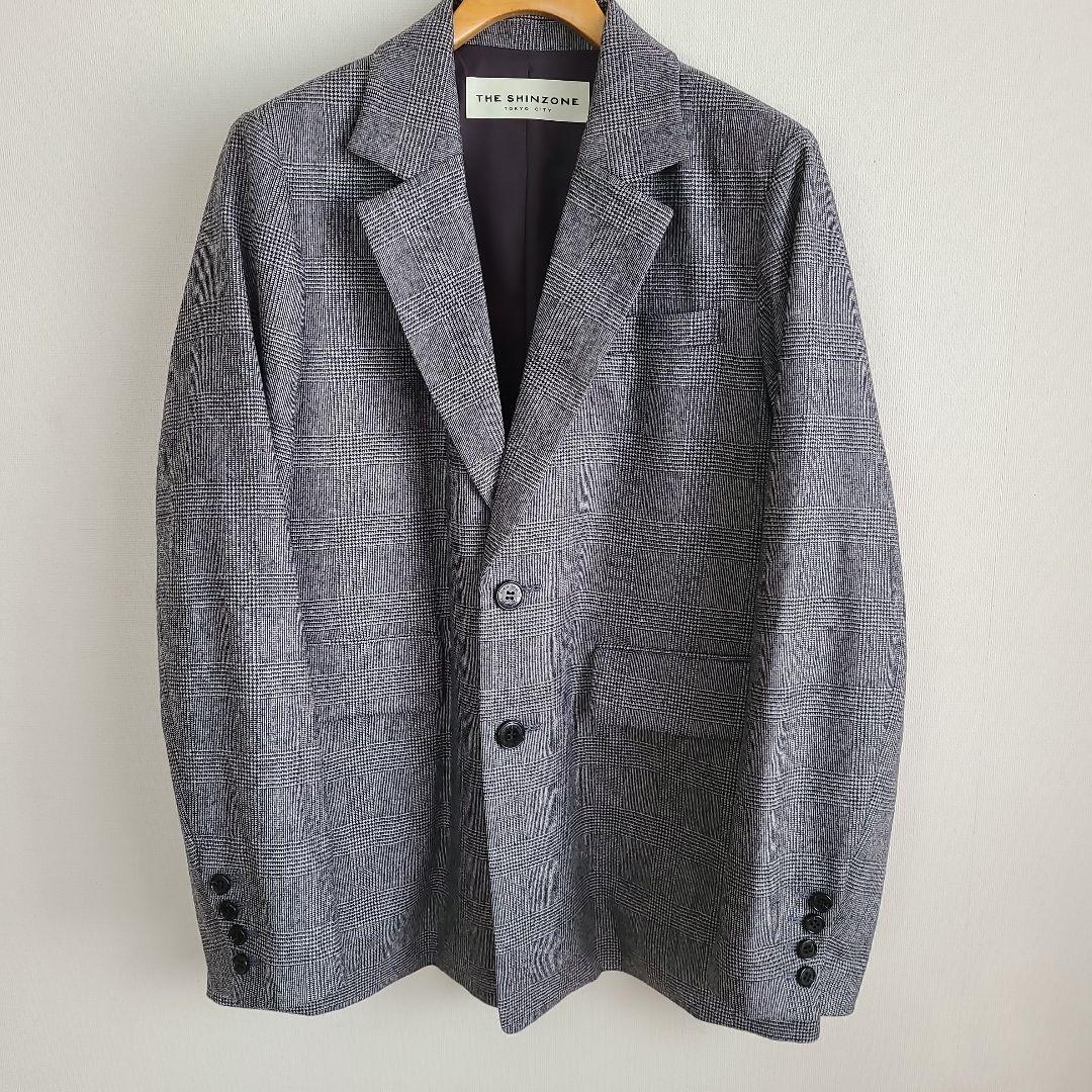 SHINZONE ❁ ツイード シングル ブレストジャケット グレンチェック