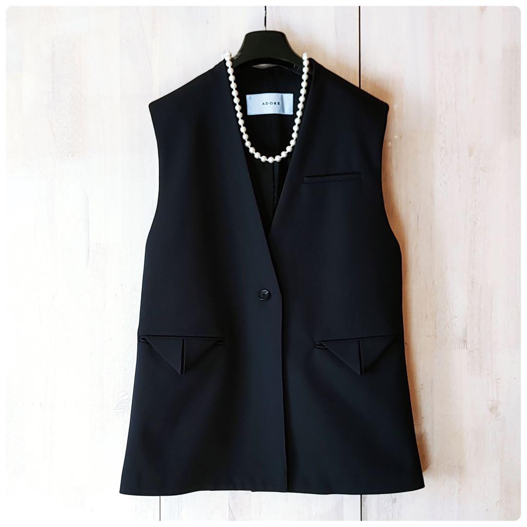 ◆幻◆ 希少レア　ADORE 定価4.4万円　ナイロン２ＷＡＹジャケット　ジレ