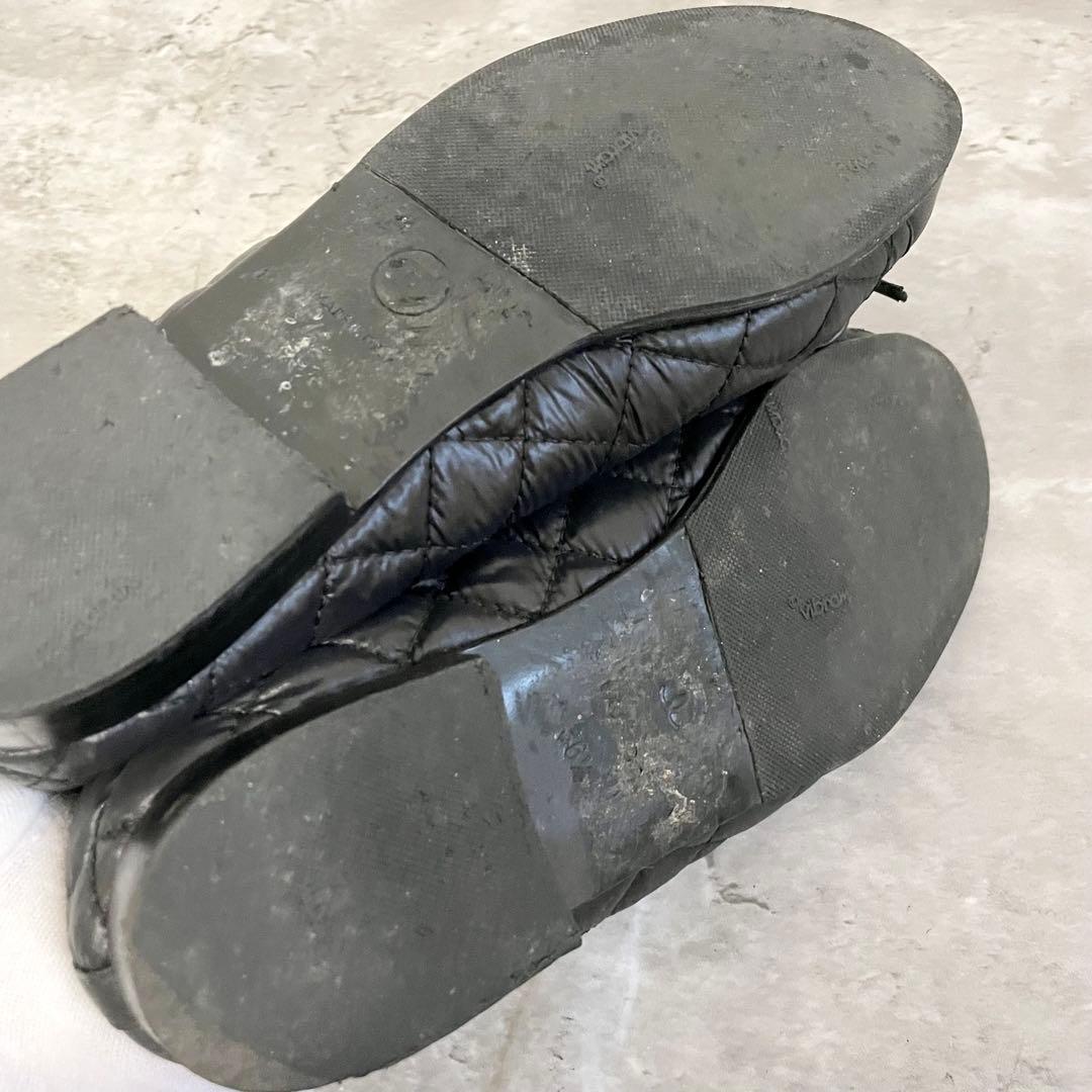 CHANEL バレエシューズ リボン ココマーク 36 1/2 ブラック 23㎝