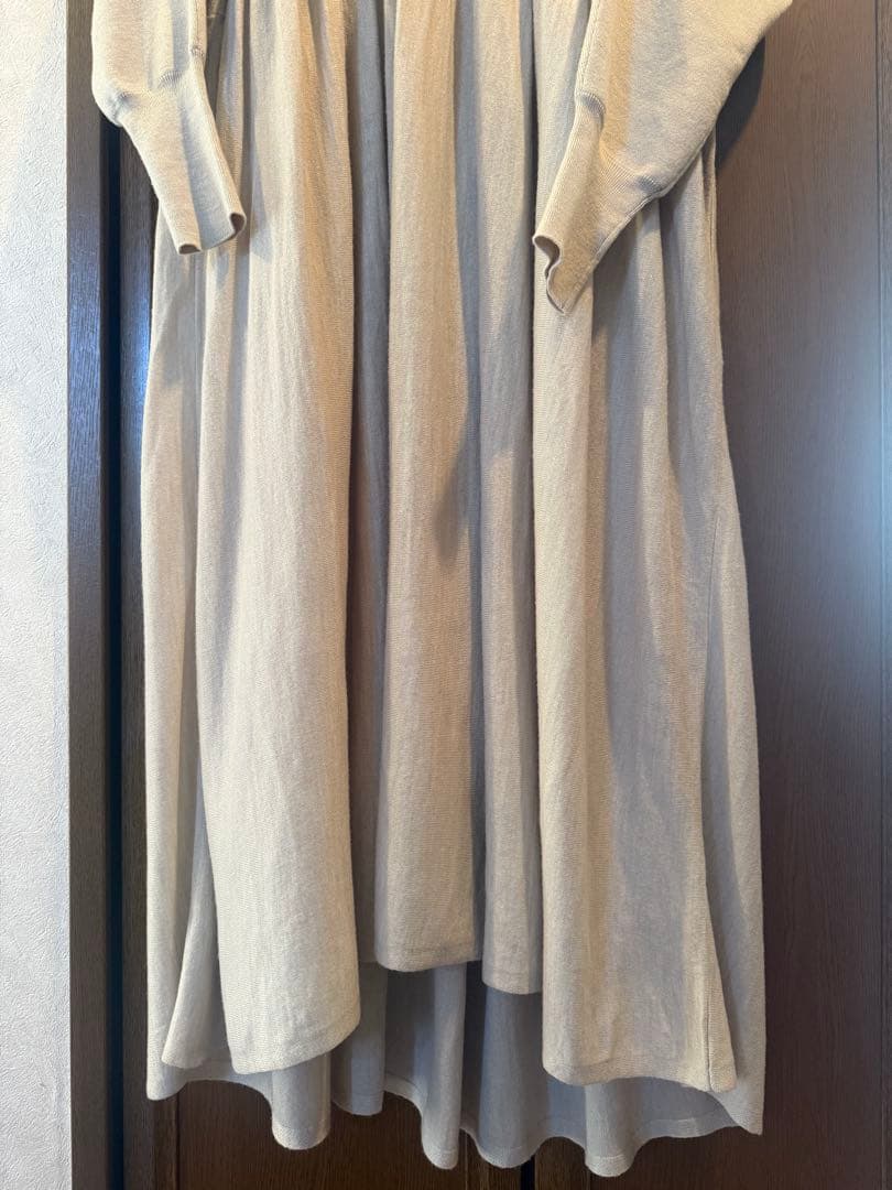 ⭐️週末限定値下⭐️美品Curensology ウールハイネックギャザーワンピース