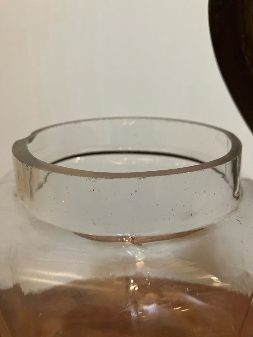 ◆◆専用◆◆ 古い時代の真鍮開閉蓋付きの煙草陳列用ガラス瓶