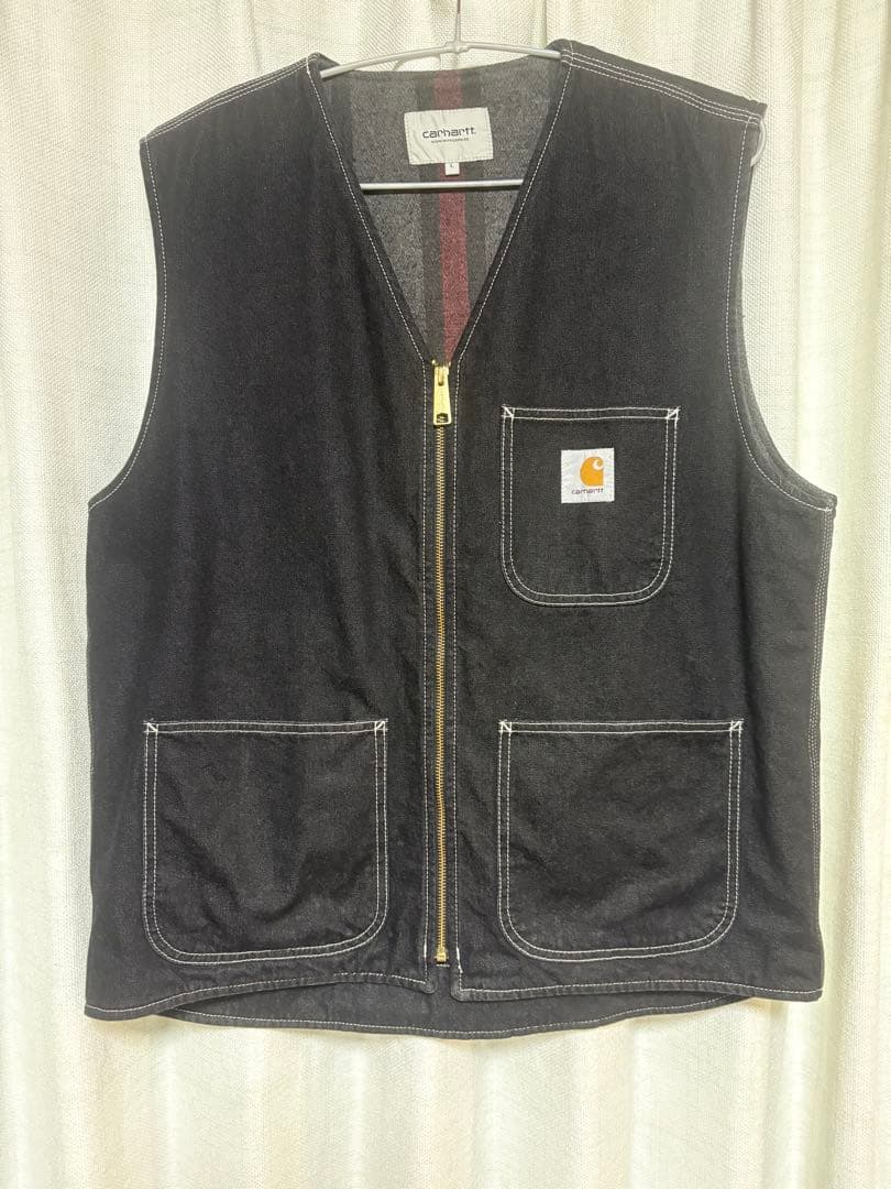 Carhartt ブラックデニムベスト Lサイズ