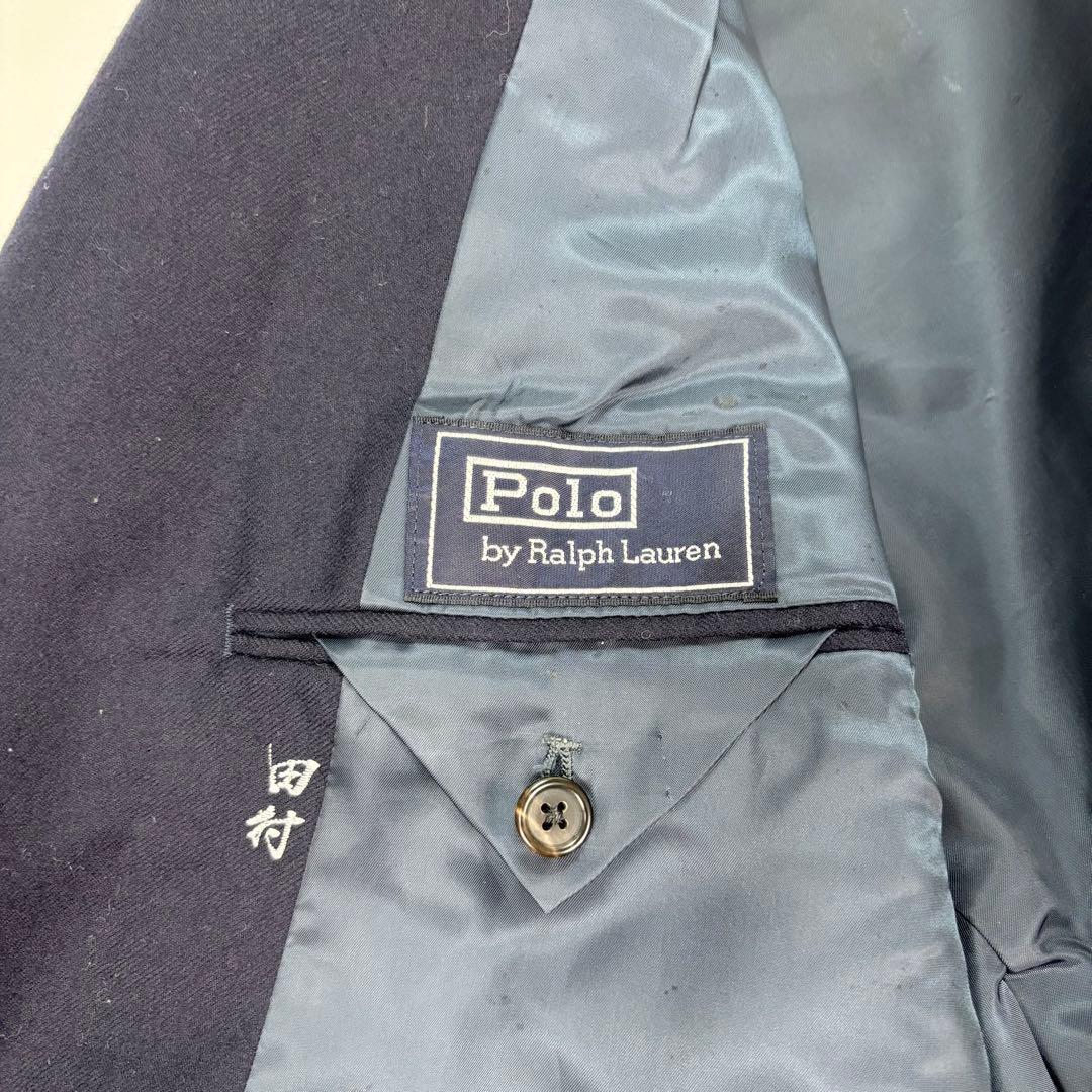 ポロ ラルフローレン テーラードジャケット ダブル 紺ブレ 金ボタン
