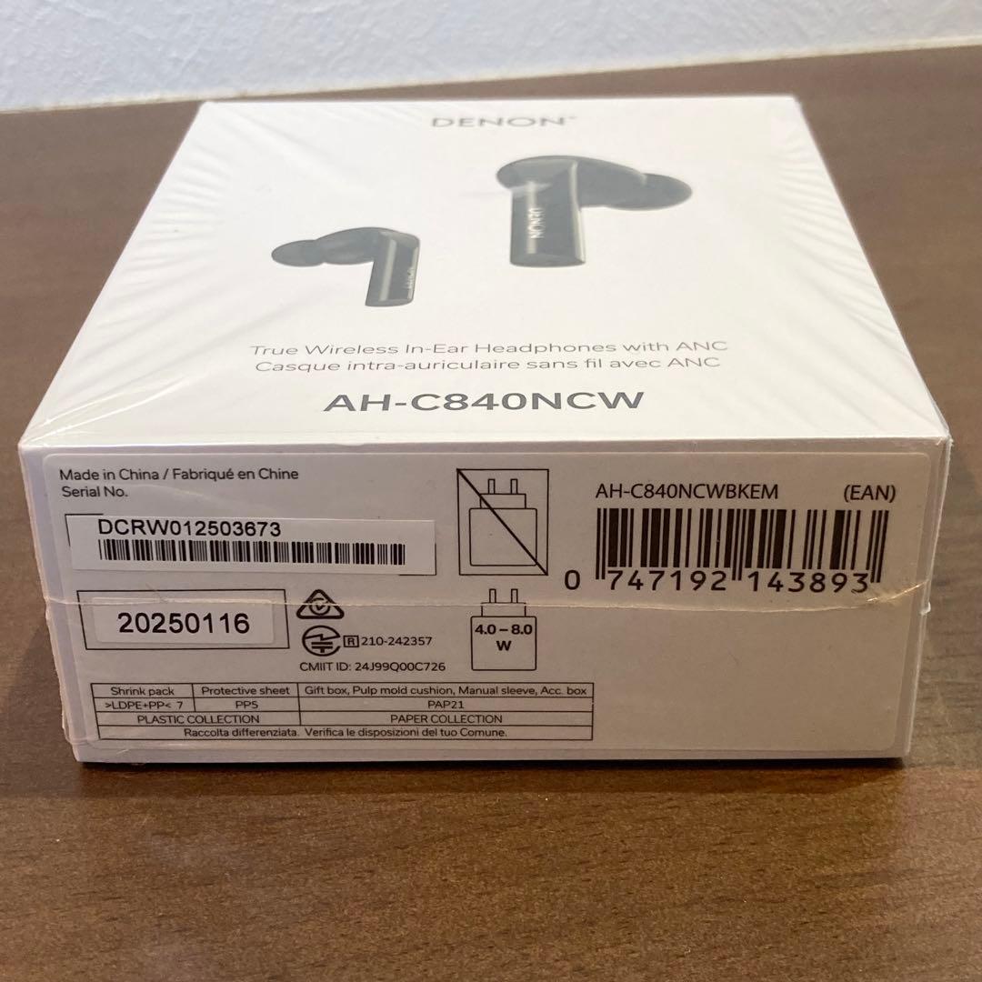 DENON ワイヤレスイヤホン AH-C840NCW ノイズキャンセリング