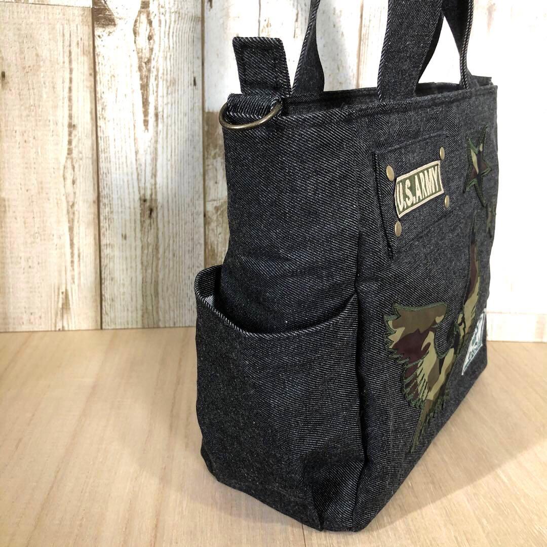 ぼん　デニムトートバッグ　ブラウン　ブラック　2個セット