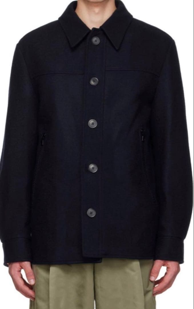 DRIES VAN NOTEN WOOL JACKET COAT ネイ