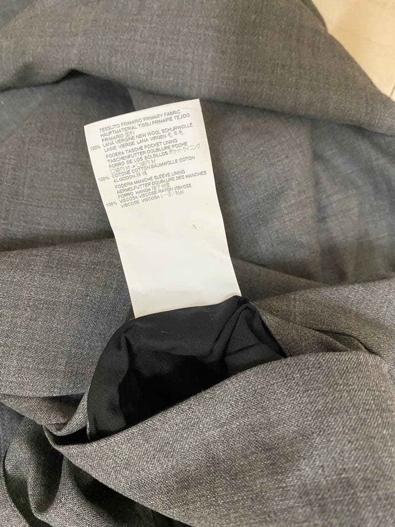 【着用感アリ】メゾン マルジェラ ノーカラージャケット(54)XXL程度 グレー