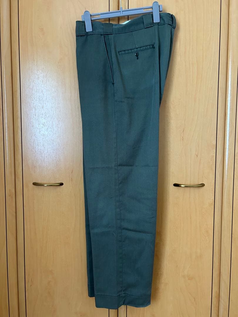 874 チビタグ アルミジップ　70s 80s オリーブ グリーン　ビンテージ