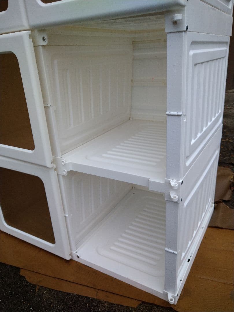 折り畳み式　ワードローブ　クローゼット　扉付き　ハンガーラック　衣類収納