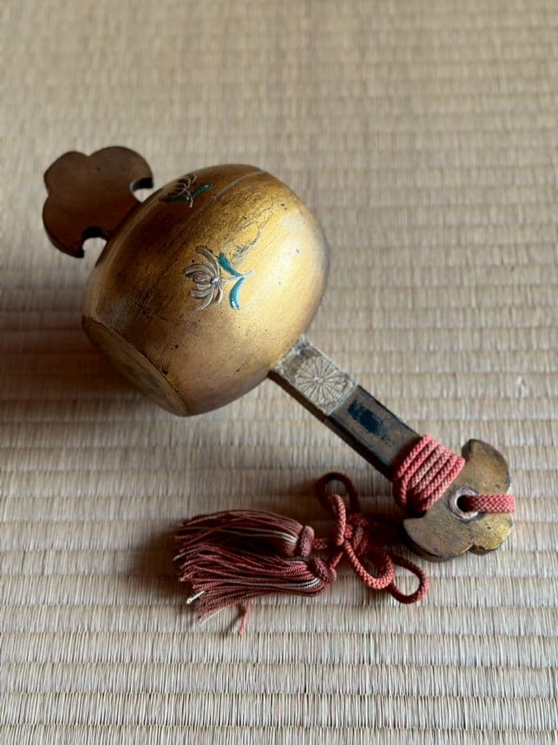 骨董 打出の小槌！木製 来福