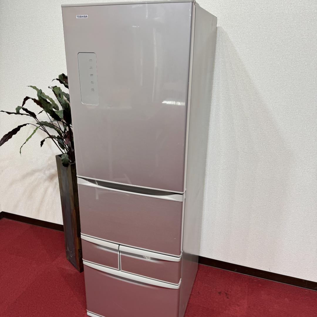 東京23区送料無料　美品東芝5ドア冷蔵庫　426L製氷機有　GR-J43G