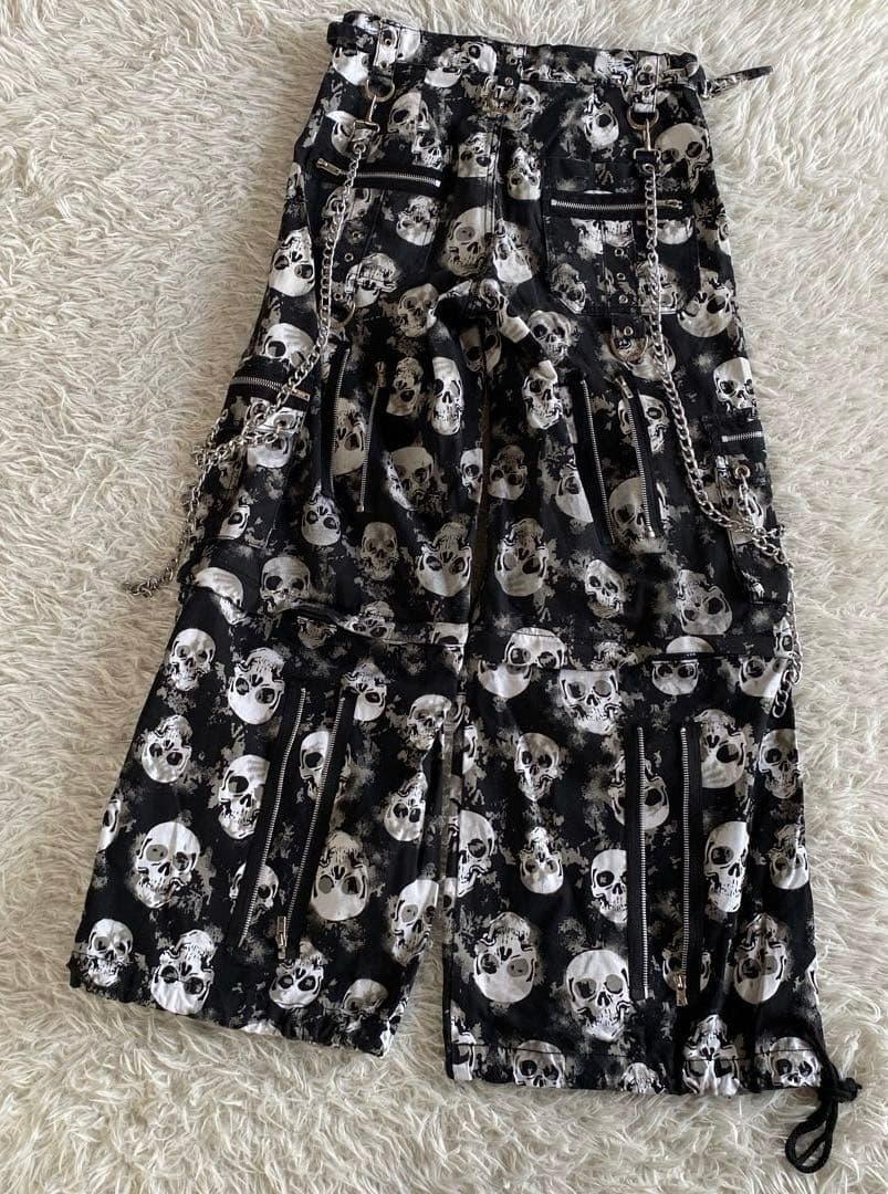 とむtrip nyc スカル パンツ　XS チェーン