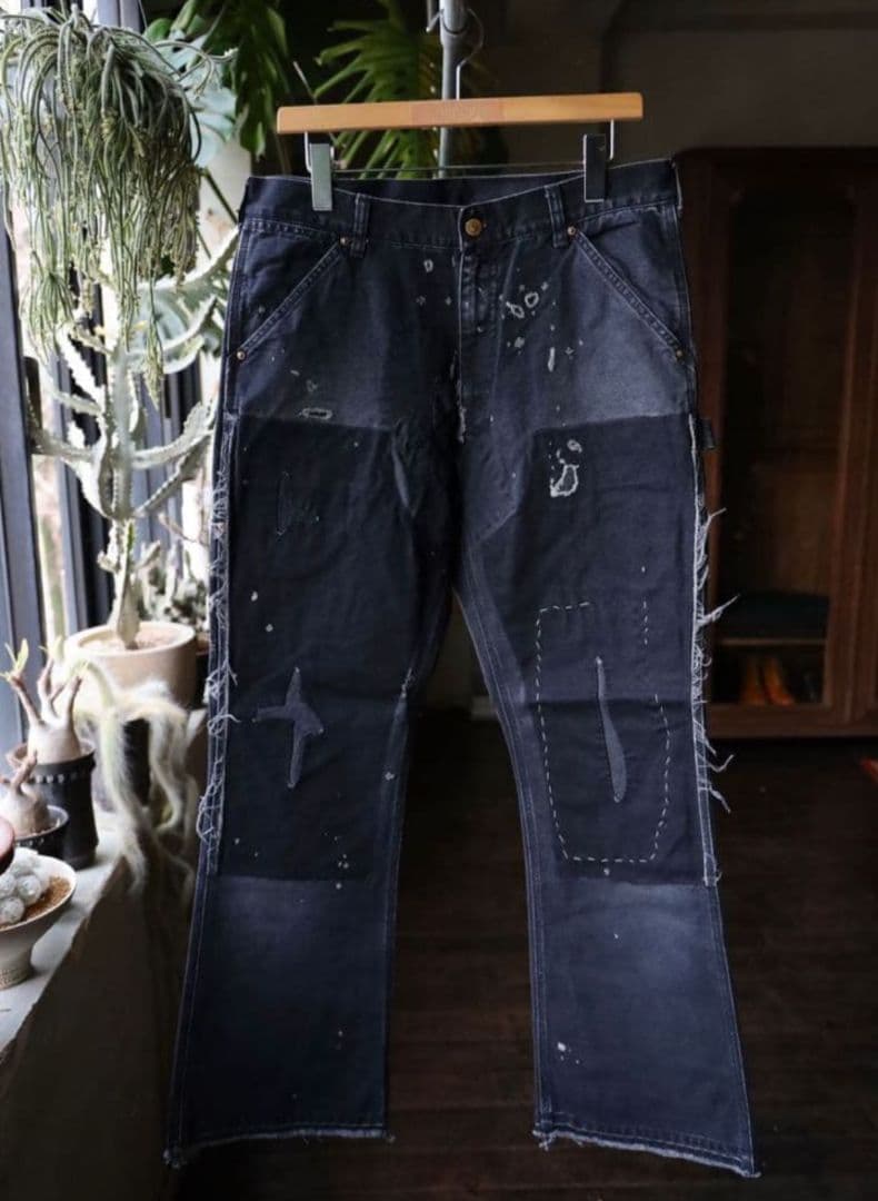 パンツ SAINT MICHAEL DOUBLE KNEE DENIM S