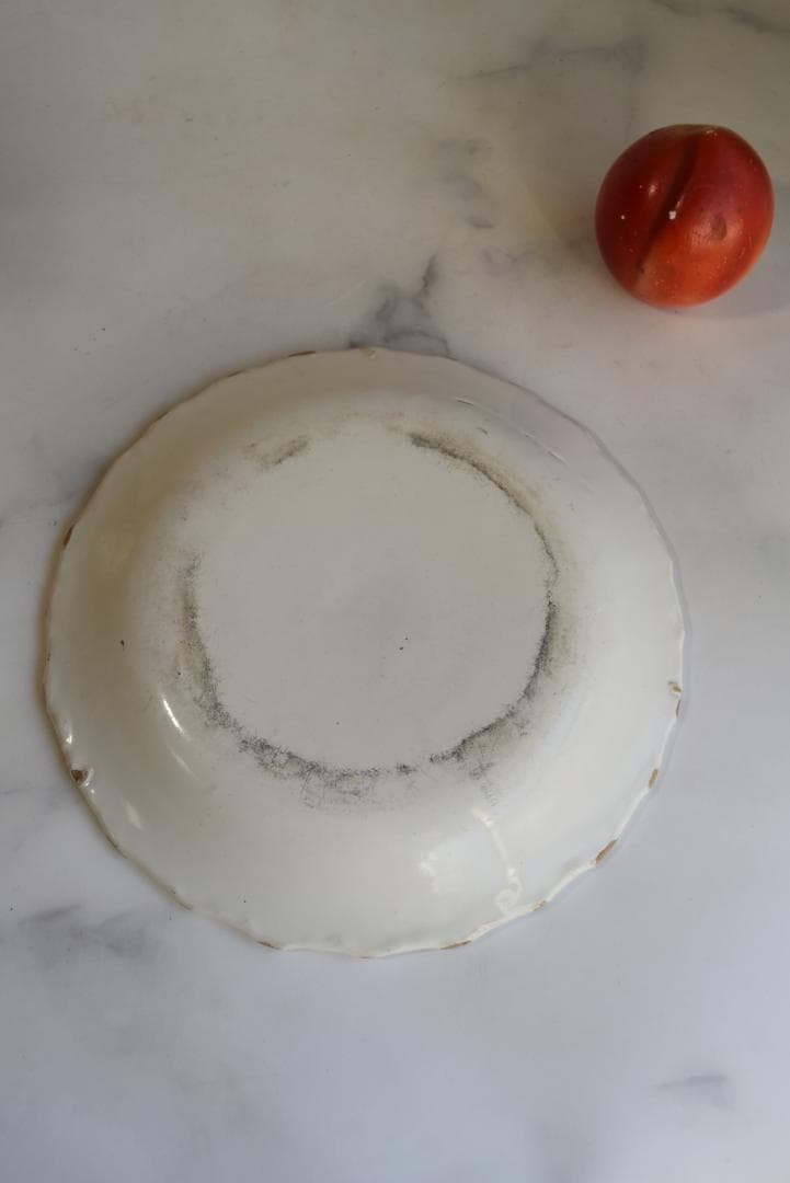 あんみつ姫さま専用　眺めの良いインディゴ花文皿　アンティーク　西洋民藝