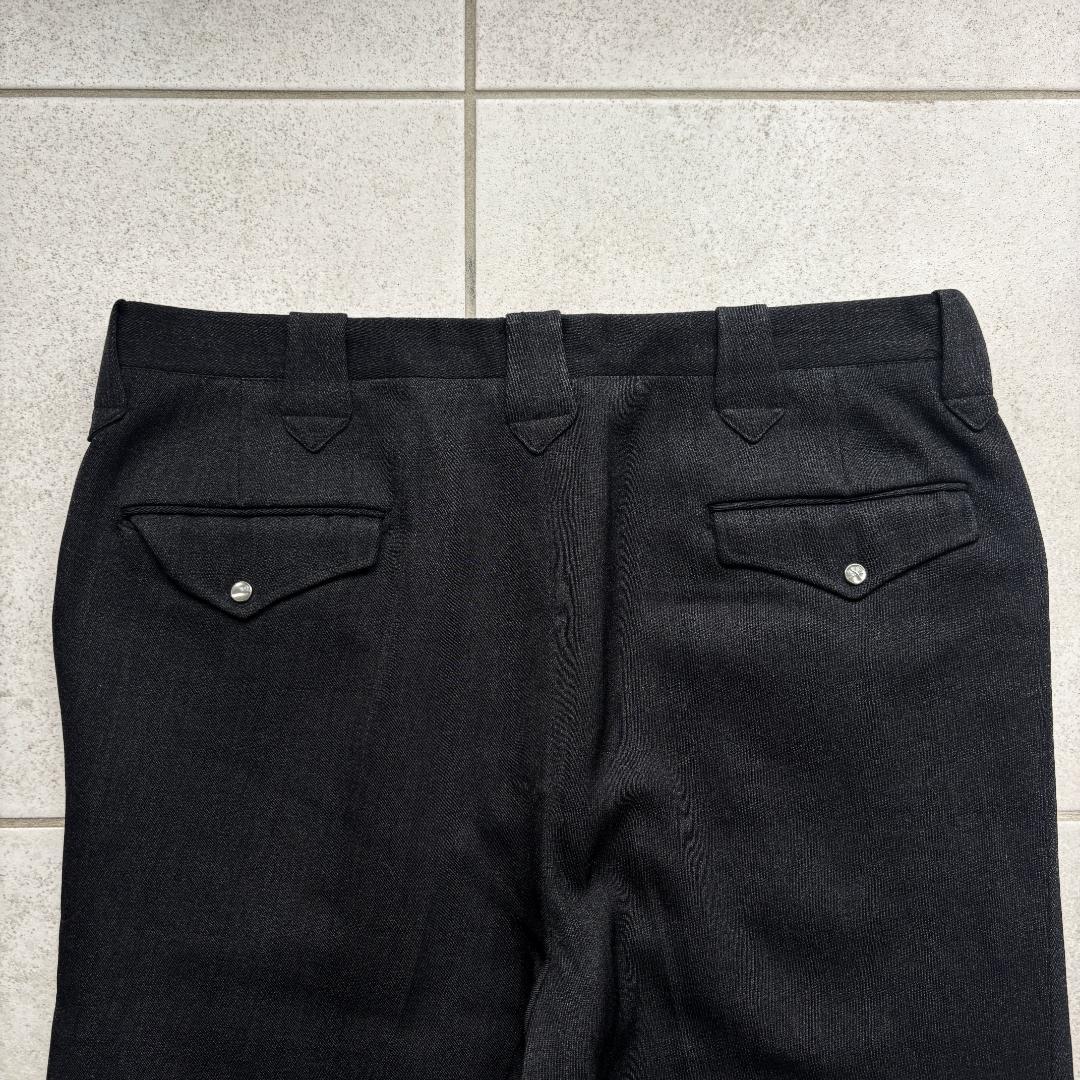 60s H BAR C ウィップコードウエスタンスラックス メランジブラック