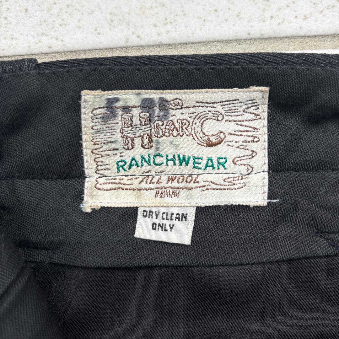 60s H BAR C ウィップコードウエスタンスラックス メランジブラック