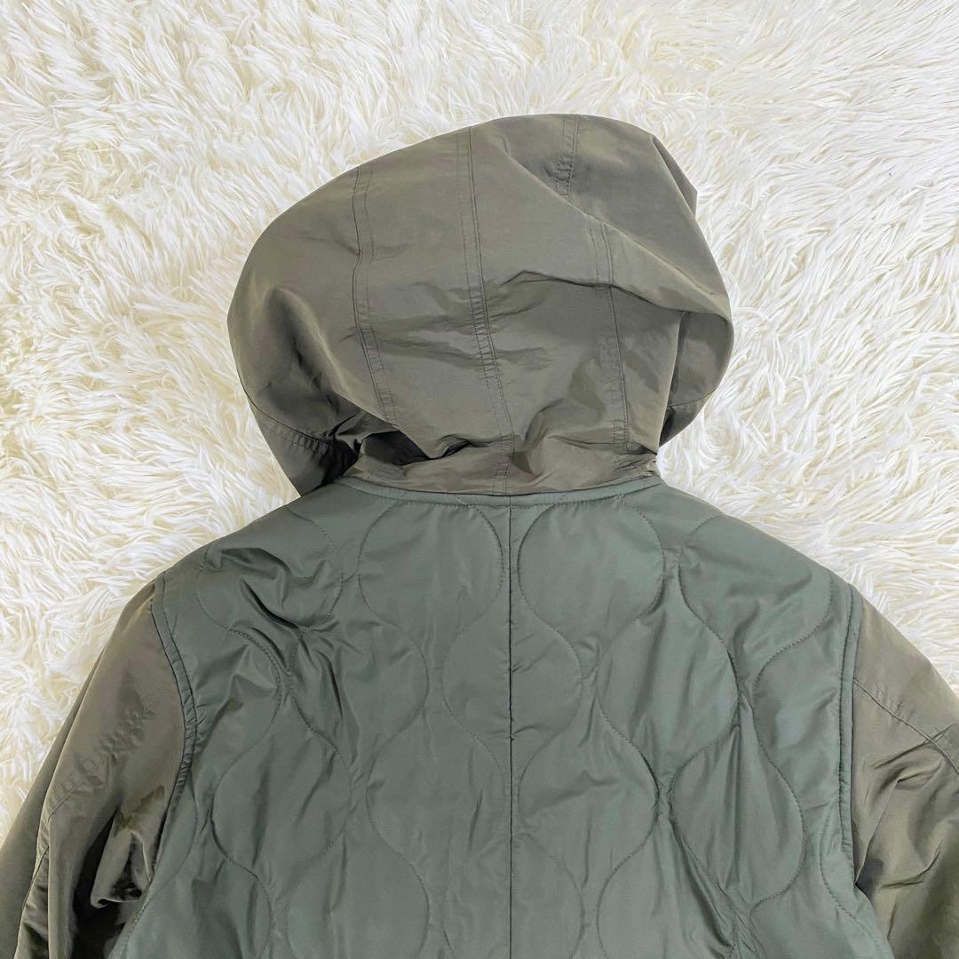 極美品　フレッドペリー　モッズコート　キルティング　切替　カーキ　UK10　L