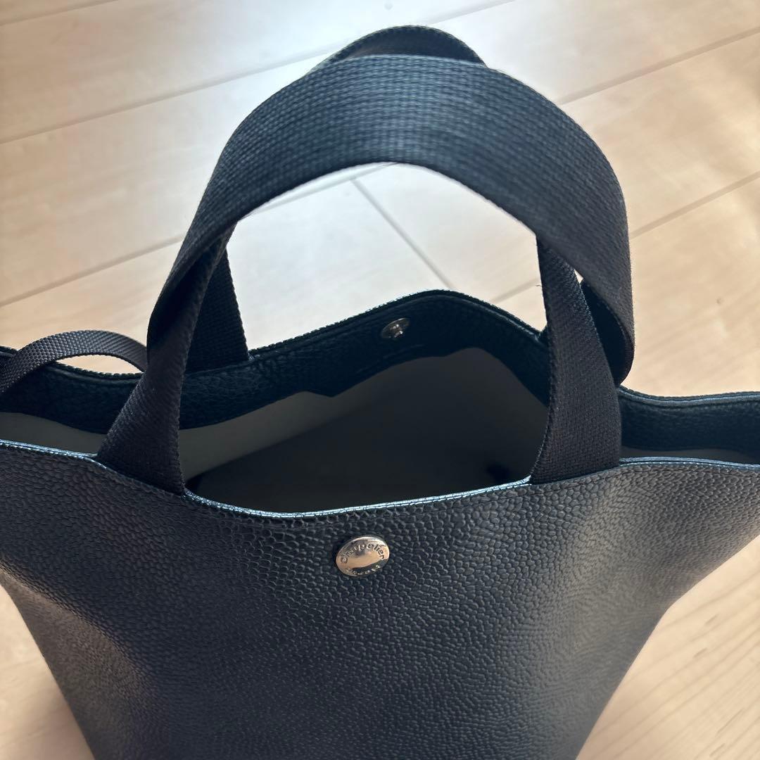 Hervé Chapelier オールブラックトートバッグ　827GGノワール