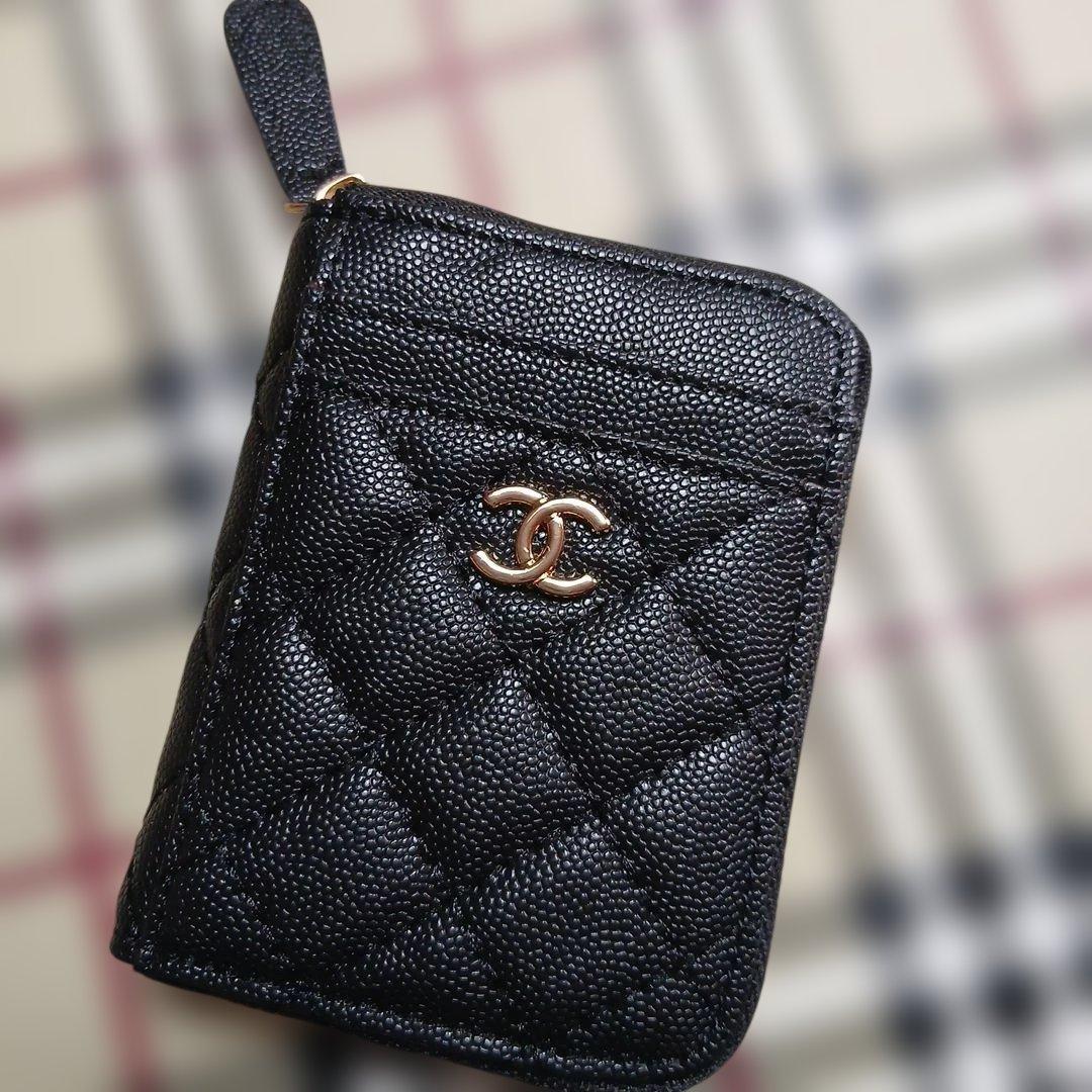 新品未使用　CHANEL ブラック キルティング ケース　カードケース