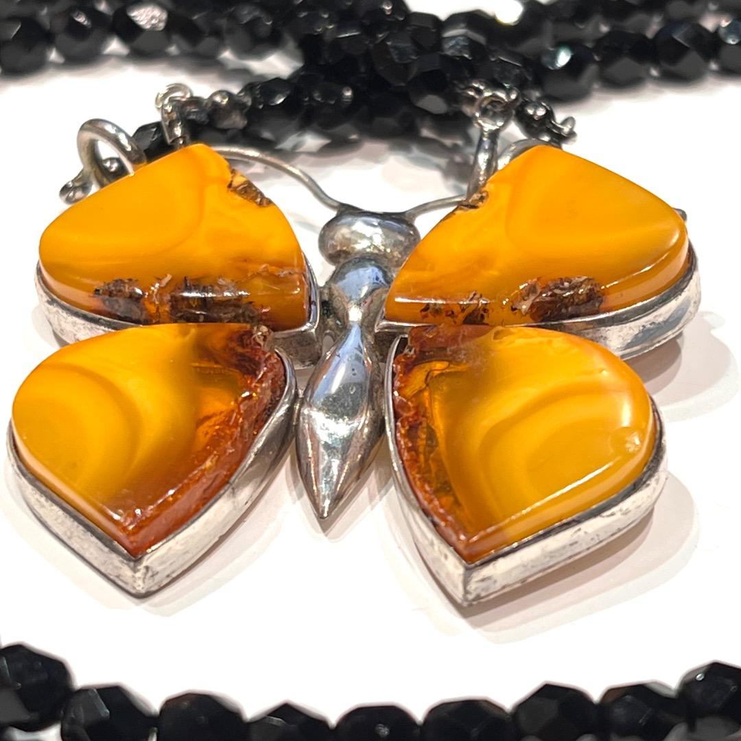 A80 ロイヤルアンバー★ネックレス SILVER